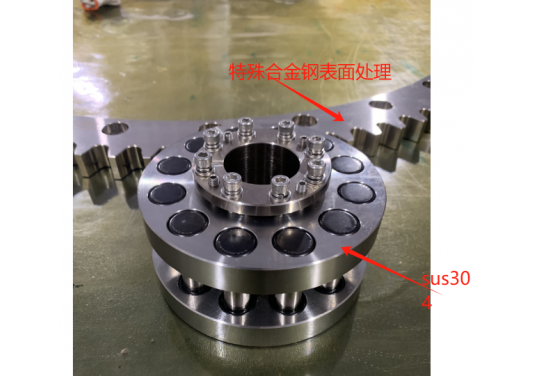 RGD齒圈齒輪是全SUS304不銹鋼材質(zhì)還是其他材質(zhì)？特殊合金鋼表面處理會生銹嗎？硬度多少？